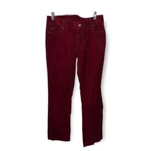 J Crew Burgundy corduroys Sz 6Tall EUC